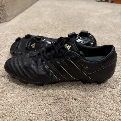 Adidas Adipure II FG Football Boots US Size 11.5 Black Out Soccer Cleats Rare - Image 1 of 4