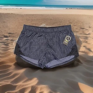Pantaloncini da corsa Athletic Works donna XXL 2X Core a righe fuliggine palestra esercizio corsa - Foto 1 di 9