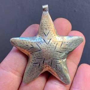 Raro amuleto stella bronzo vichingo estremamente antico manufatto autentico incredibile - Foto 1 di 6