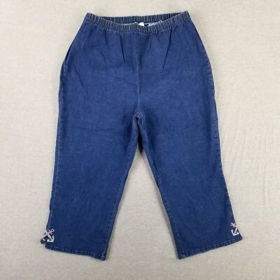 Jeans vintage jeans 24/7 plus size 22W feito nos EUA cintura confortável - Imagem 1 de 4