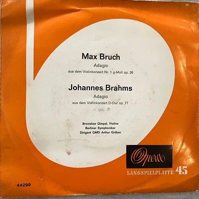 BRONISLAW GIMPEL - Bruch / Brahms - Adagios (EP Opera 44299) - Bild 1 von 3