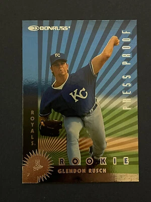 Glendon Rusch 1997 Donruss Silver Press Proofs Royals Baseball Card #370 /2000 - Image 1 of 2