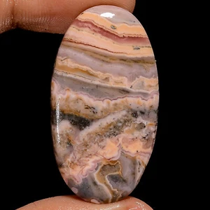 100% Natural Rhodochrosite Oval Cabochon Gemstone 56.5 Ct. 38X21X5 mm EE-48457 - Picture 1 of 2