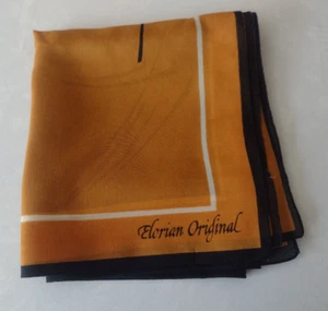 Vintage Elcrian Original 29" Scarf Black/Gray/White/Brownish Artsy Floral - Picture 1 of 8