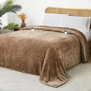 Electric Heated Heating Blanket - Heated Bed Blanket 10 Heating Levels 8 Hours A - Picture 1 of 6