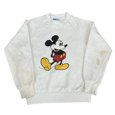 Sudadera Raglán Disney Mickey Mouse Niños Envejecidos Años 80 De Colección Juvenil L Foto 1 de 4