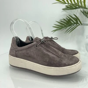 Donald J Pliner Camo Toggle Platform Sneaker Gray Size 6 Suede Slip On Shoes - Picture 1 of 16