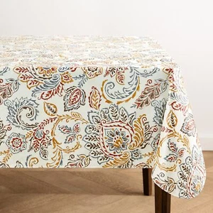 Home Fashions Ava Floral Jacobean Water- and Stain-Resistant Vinyl Tablecloth... - Picture 1 of 7