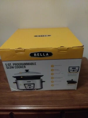  Bella 13973 5 cuartos Olla de cocción lenta programable de acero inoxidable pulido Foto 1 de 2