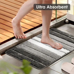 Bath Mat Rug Extra Soft and Absorbent Washable Rugs for Shower Floor - Picture 1 of 20