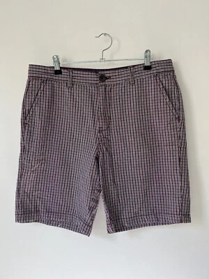 PIERRE CARDIN Paris Vestido Corto Informal de Algodón a Cuadros Rojo Rayas Para Hombre Talla M Foto 1 de 4