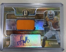 2023 Panini Draft Picks Gold Standard Rookie RC Patch Auto Jalin Hyatt /199