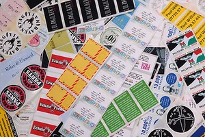 140 FULL COLOUR (25mm Round) Anti-Tear (PP) Sticky Labels Sticker CUSTOM PRINTED - Picture 1 of 3