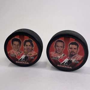 Lot Of 2 Vintage 2002 Team Canada X McDonald's Collab Rubber Ice Hockey Pucks - Picture 1 of 10