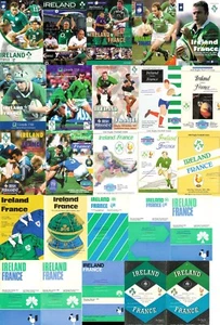 Programas de rugby Irlanda v Francia 1961 - 2015 inc 63 67 69 71 72 73 77 79 81 83 - Imagen 1 de 25