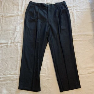 Mens Vintage Unbranded Wool Cashmere Pleated Trousers Gray Size 37 x 30 - Picture 1 of 14