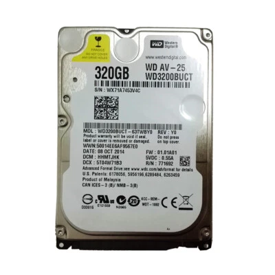Western Digital AV-25 320GB WD3200BUCT 5400RPM SATA 2.5" Internal HDD HARD DRIVE - Image 1 of 4