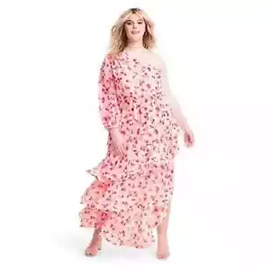 Abito a spalla Alexis con target taglia 3x rosa arricciacapelli nuovo con etichette - Foto 1 di 9