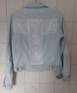 Angels Jeansjacke Damen, hellblau, mit Stickerei, Größe L, gebraucht, Vintage - Bild 1 von 11