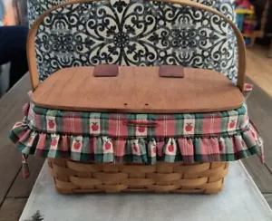 Workshops of Gerald Henn Maple Wood & Leather Basket Purse Lid Handle Nice - Picture 1 of 9