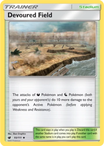 1x Devoured Field 93/111  Crimson Invasion Pokemon TCG Card LP - Image 1 of 1