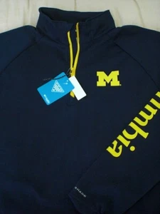 Columbia PFG Michigan Wolverines ¼-Zip Pullover Top, NWT - Men's M, L + XL - $70 - Picture 1 of 9