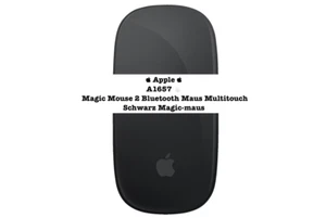  Apple A1657 🖱️ Magic Mouse 2 Bluetooth Maus Multitouch Schwarz Magic-maus - Bild 1 von 16