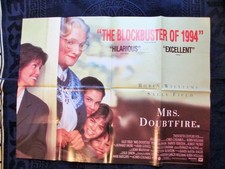 MRS DOUBTFIRE ROBIN WILLIAMS 1993 40X30 ins GENUINE UK QUAD FILM POSTER