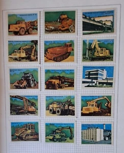 EQUIPO FORESTAL - TRACTORES, TRANSPORTADORES DE MADERA, EXCAVADORAS Rusia Matchbox Etiquetas - Imagen 1 de 1