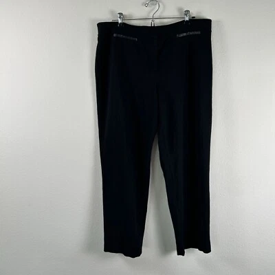 Talbots Signature Pants Womens Size 16 Black Straight Leg Career Office Casual - Image 1 of 4