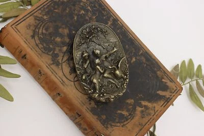 Hebilla de cinturón vintage enchapada en latón mito griego, bergamota #54568 Foto 1 de 4