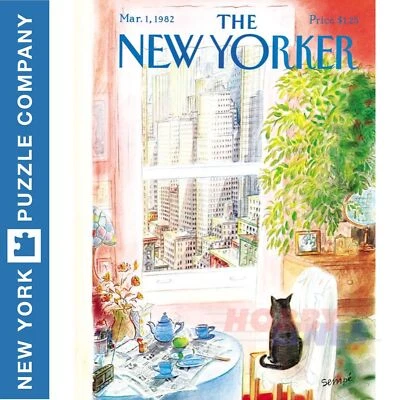 NEW YORK PUZZLE COMPANY CAT'S EYE VIEW The New Yorker 1. März 1982 1000 Teile Puzzle NPZNY1708