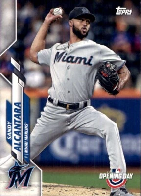 2020 Topps Opening Day #49 Sandy Alcantara miami marlins - Image 1 of 2