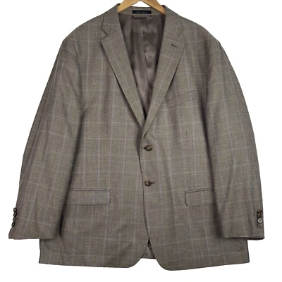 Blazer Abrigo Deportivo Lauren Ralph Lauren Para Hombre 50R Marrón A Cuadros Lana Seda Lino Mezcla Foto 1 de 4