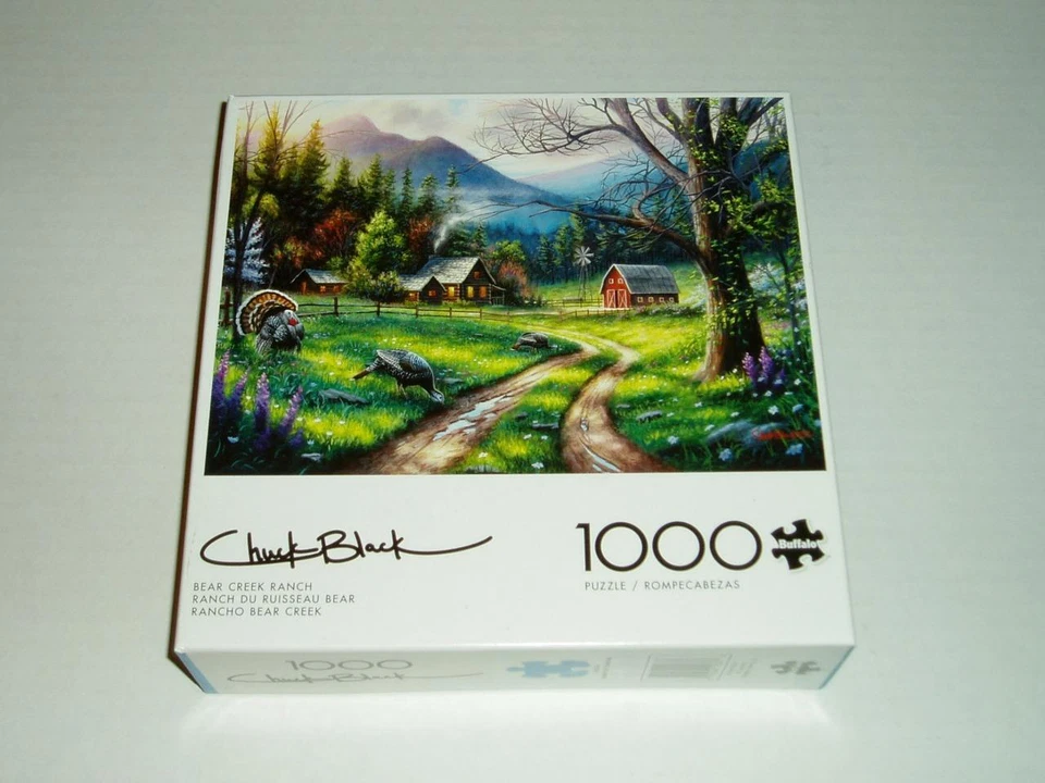Chuck Black Buffalo Games Jigsaw Puzzle 1000Pc Black Bear Creek NIB - Image 1 of 1