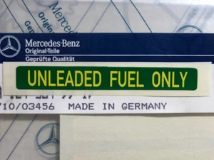 Pegatina Mercedes "Combustible sin plomo" R107 W116 W124 W126 R129 W140 W460 W461 ¡NUEVO EN STOCK! - Imagen 1 de 1