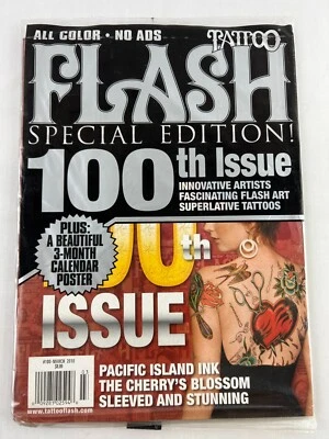 Tattoo Flash Magazine March 2010 Special Edition 100th Issue with Poster Sealed - Image 1 of 4