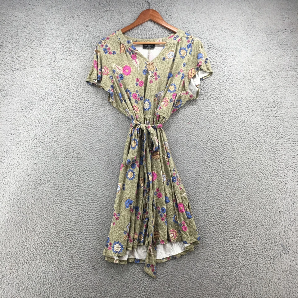 Lane Bryant Dress Womens 14/16 V-Neck Flutter Sleeve Tie Multicolor Pullover - Image 1 of 4