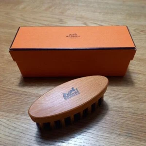 Hermes Wool Brush Grooming Comb for Horses Yellow & Blue Pet Goods w/Box - Picture 1 of 9