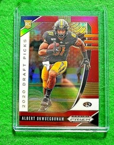 ALBERT OKWUEGBUNAM RED PRIZM ROOKIE CARD JERSEY #81 BRONCOS RC 2020 Prizm DP RC 