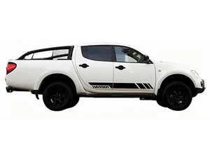 2 PCS Graphic Car Sticker Decal For Mitsubishi Desert Warrior Side Skirt Stripes - Picture 1 of 5