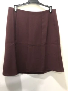 Talbots NWT Women's Size 8 Petite Lined A-Line Skirt Burgundy Wine - Picture 1 of 8