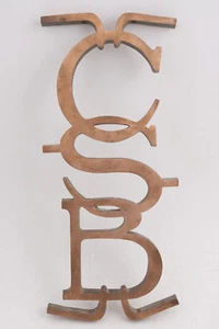 Letrero CSB Bronce 14x6" Art Deco Oficina de Servicio de California Escuela Banco Ciego (H3R) - Imagen 1 de 10