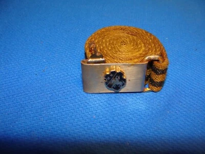 Cinturón Vintage Niños Tostado Negro Rayas Tejido con Hebilla de Caballo 28" X 3/4" Piezas Usado Foto 1 de 4