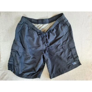 L.L. Bean Men XL Drawstring Stretch Waistband Supplex Nylon Cargo Short NavyBlue - Picture 1 of 8