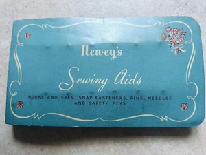VTG Newey's Sewing Aids Hooks And Eyes Snap Fasteners Pins Needles Safety Pins - Picture 1 of 13