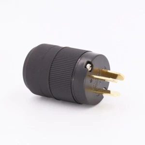Pure Copper Gold Plated AU/NZ Power Connector Power Plug for HI-FI Power Cable - Picture 1 of 6