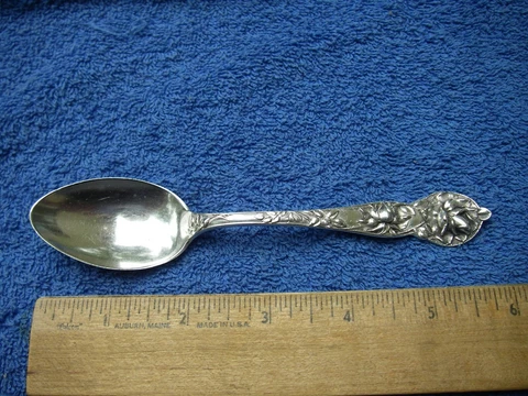 Watson Sterling ROSE Floral Pattern TEASPOON-6 Inches-NO MONO Cover