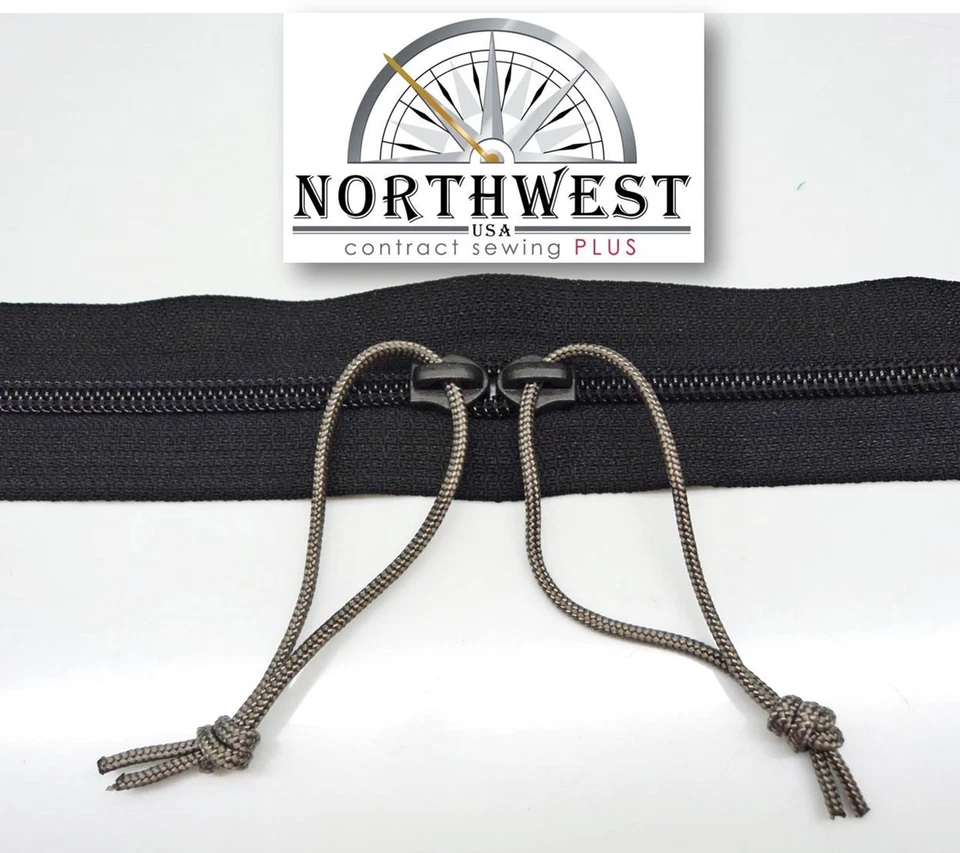 Genuine YKK Nylon Coil ZIPPER Tape # 5 Black 20 Yards With 40 Matte Sliders