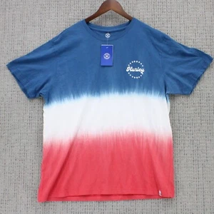 Hurley Shirt Mens XL Multicolor Tie Dye Striped Casual Short Sleeve V Neck NWT - Picture 1 of 9